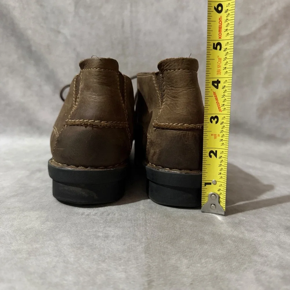 Clarks Chukka Boots Womens 6W Brown Good Leather Moc Toe Lace Up 260630044060